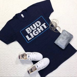 Bud Light Beer Blue T Shirt Unisex Size Small